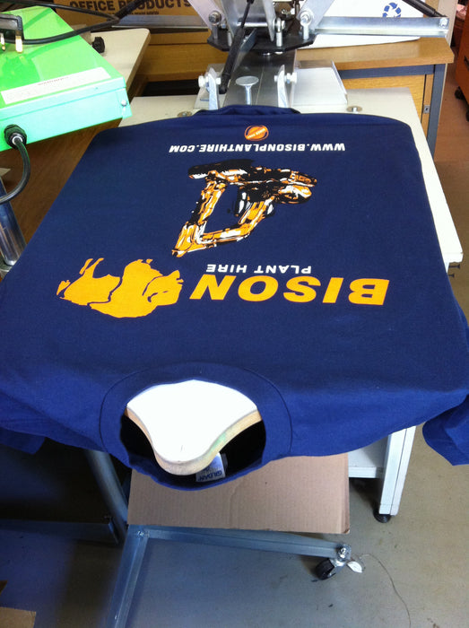 Screen Printed Bison Plant Hire T-shirts